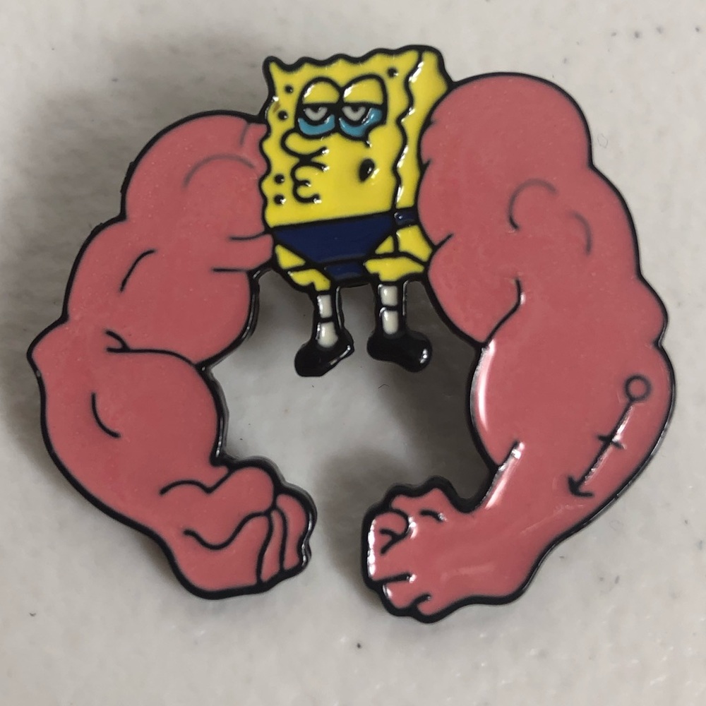 SpongeBob Square Pants Super Strength Arms Lapel Pin Patrick Stocking Stuffer